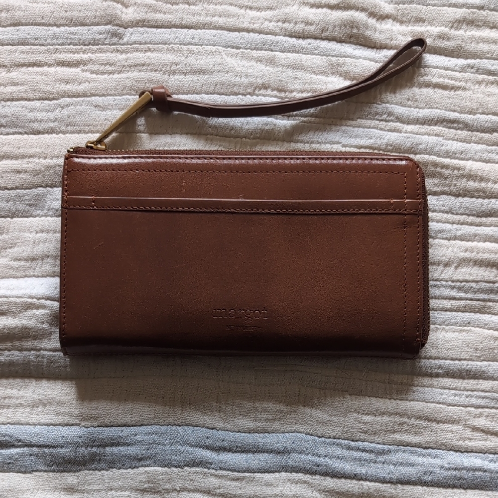 Margot Brown Wristlet Clutch